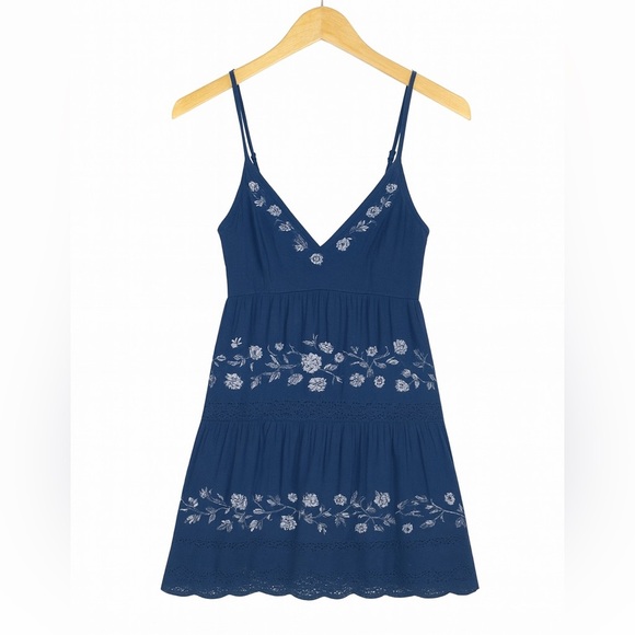 INC International Concepts Medium Blue Sleeveless Boho Spring Dress Sundress - Picture 1 of 3